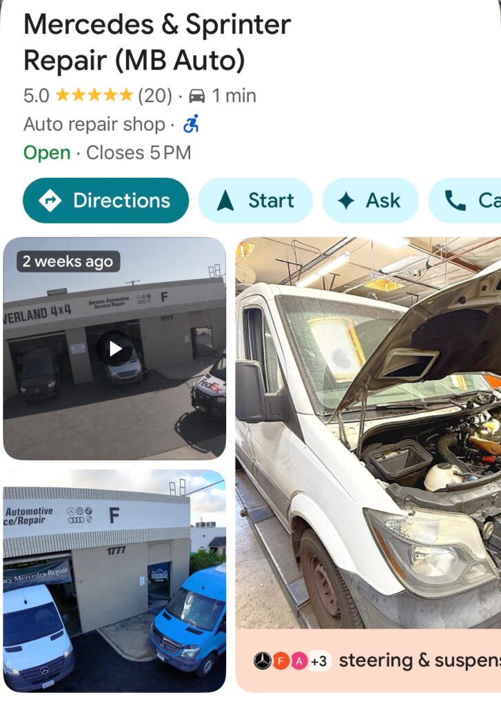 mercedes sprinter repair and service